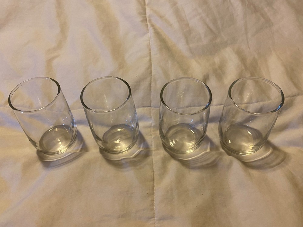 Vintage (1960s) clear smooth 5 oz juice glasses (17 available)