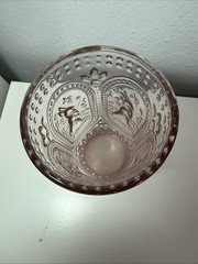 Tabla Hobnail 3D Figural Bunny Rabbit Glass Tumbler Light Pink