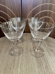 Vintage Skruf Stockholm Sweden Encased Teardrop Stem Wine Glasses 6 Oz Set Of 4
