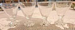 Vintage Anchor Hocking Berwick- Boopie» Clear Glass Bubble Foot Set of 4