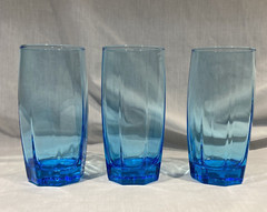3 CRISTAR Aqua Turquoise Sky Blue Amadeus Glass Cooler Tumbler Replacement