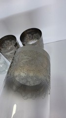 Vintage MCM Dorothy Thorpe Silver Fade «Etched» Grape Highball Glasses Set Of 4