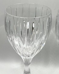 Set of 2 Mikasa Park Lane Crystal Wine Glasses Blown Goblets 6.8 in Height