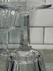 4 Stuart Abbey Water Goblets Wine Glasses Made in England Discontinued Marked