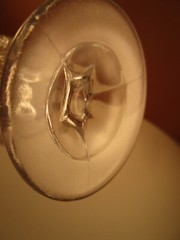 Vintage EAPG Clear Glass Buckle Wine Cordial Goblet