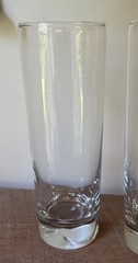 Clear Cylindrical Highball Glasses With Weighted Bottoms & Pinch Grip Set of 4