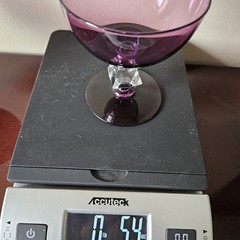 4 Amethyst Purple Sherbert Champagne Glasses 4″ Bryce Aquarius Pattern