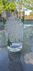 🌿Vintage Boscul Peanut Butter 5″ Glass White CHRYSANTHEMUM
