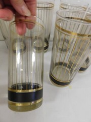 Culver Signed Mid-Century Devon 22-Karat Gold Tall Cooler Glasses (Set of 7)