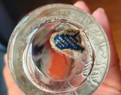 1940s Gregory Duncan WV Glass Co MCM Dandelion Highball Glass 22K Gold