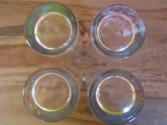 Set of 4 Vintage «Friends» Themed Positive Sayings Heavy Glass Tumblers EUC!