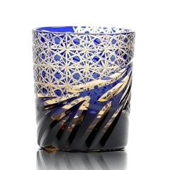1 Pc Crystal Glass Whiskey Glass Tumbler Edo Kiriko Drinkware Hand Cut Clear 9oz