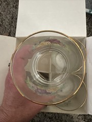 Set of 4 Royal Albert Old Country Roses Rocks Glasses Gold Rim 4 1/4″ 14 oz NIB