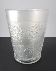 RARE Antique Fenton Art Glass Orange Tree Orchard White Carnival Tumbler c1912