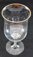 Lenox Crystal INTRIGUE (Gold Trim) 2 Goblets GREAT CONDITION