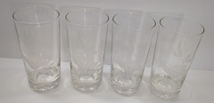 Vintage LIBBEY- WHITE ROSES 5.5″ Drinking Glasses Tumbler High Ball – Set of 4