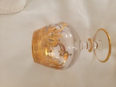 Vintage Set of 6 Medici Brandy Sniffer Arte Italica 24k Gold Trim