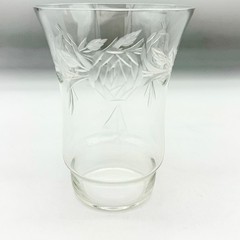 VTG Glastonbury-Lotus Arbor Rose Cut Crystal Rocks Lowball Tumblers Set 4 USA