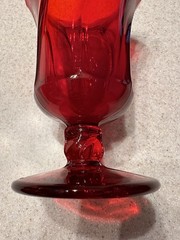 Set of 4 Fostoria JAMESTOWN RUBY RED Water Iced Tea Wine Footed Goblets 6”