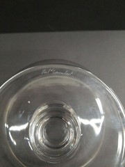 Val St Lambert Crystal Glass Compote Signed