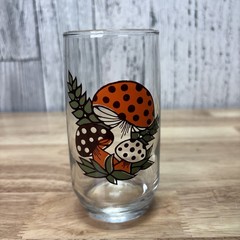Vintage SEARS MERRY MUSHROOM GLASSES TUMBLERS set of 9