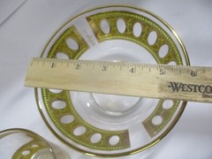 Vintage Culver Ltd ANTIGUA Flared Old-Fashioned Low-Ball Glass & Bowl