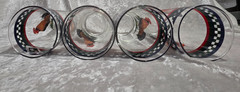 Vintage Ella’s Rooster Glassware Tumblers set of 4- 12 oz & set of 4 – 14oz