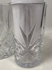 Dublin Highball Crystal Glasses Shannon by Godinger Set 4 Irish Barware Pinwheel