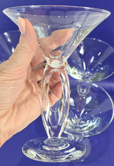 Libbey Omega 6.5″ Tall Art Deco 4 Piece Set Cocktail Martini Glasses, Clear