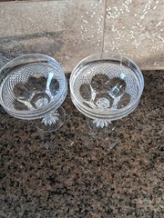 Set of 2 Antique Hearthside Champagne Goblets/Sherbet Glasses 5 1/4″ Decorative