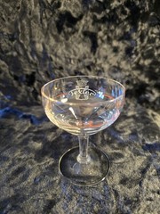 Vintage Fexier Champagne Liqueur Cordial Glass 2cl Footed stem 3.25″ Crown Logo