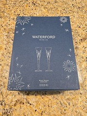 Brand New Waterford Crystal Winter Wonders Snowflakes Champagne Flutes Set Of 2