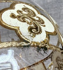 2 pc Culver 22KT Gold Roly Poly Whiskey Glass Salley Pattern Mid Century Style