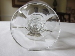 (2) Import Assoc CLAUDIA Bohemia Crystal Brandy Glasses Faceted Ball Stem 4 5/8″