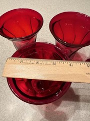 Set of 4 Fostoria JAMESTOWN RUBY RED Water Iced Tea Wine Footed Goblets 6”