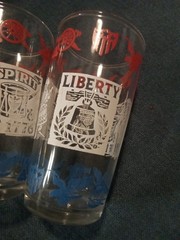 Revolutionary War Commemorative Spirit Of 76’ Glass Tumbler Set of 4