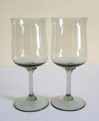 Mist Wine Lenox Green Glasses 6 1/4 Inch VTG 1974-85 – Set of 2