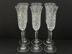 6 PERFECT MIKASA VANDERBILT CHAMPAGNE FLUTES TS114 9 3/4″
