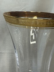 Pair of Mikasa Palatial water goblets with gold trim