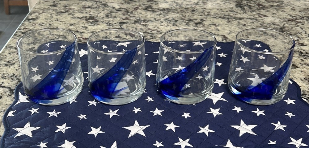 Greenbrier’s Blue Ribbon Highball Clear Drinking Glasses(Set of 4) 13.2 oz