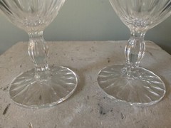 FOUR 4 Mikasa ITALIAN COUNTRYSIDE 6 3/4” Wine Glasses Swirls/Pressed/Knob Stem