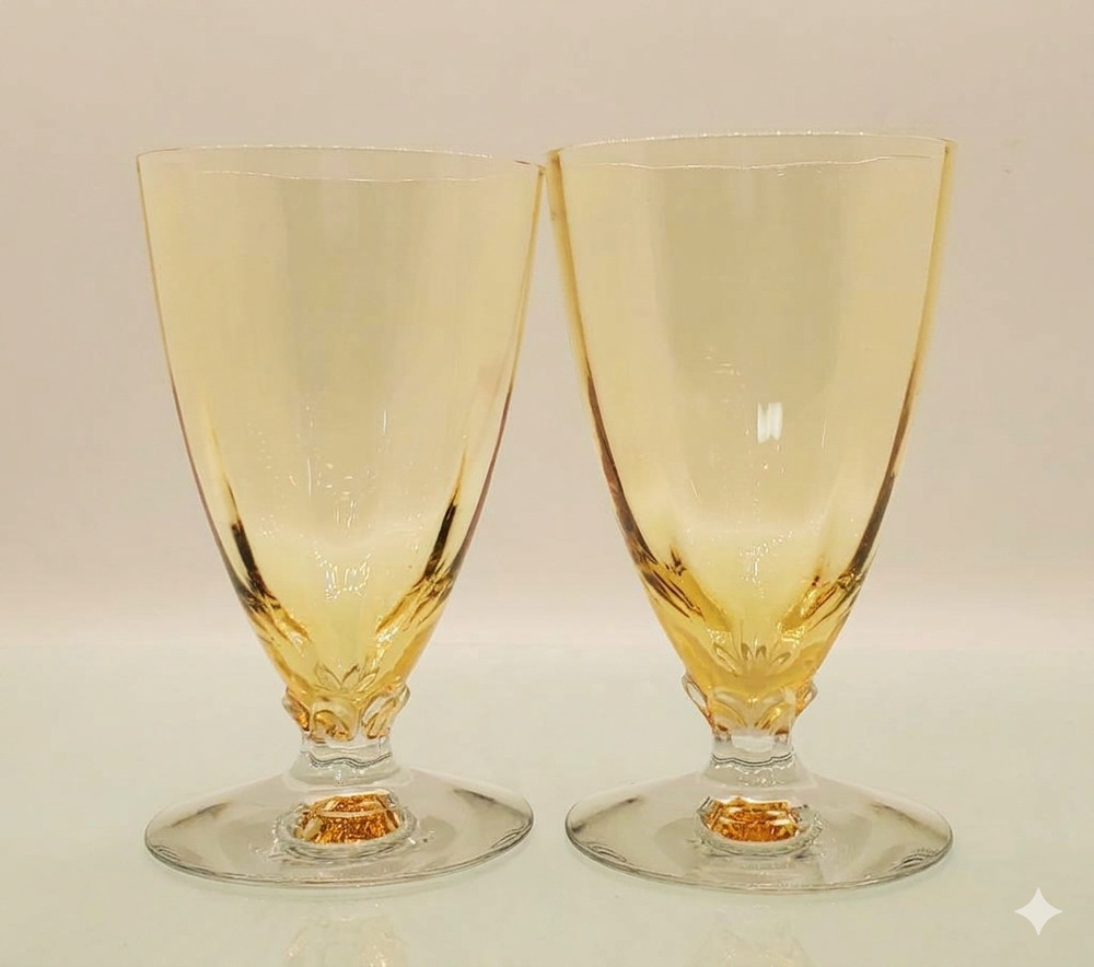 FOSTORIA FAIRFAX TOPAZ JUICE GLASSES – SET OF 2 (6 available)