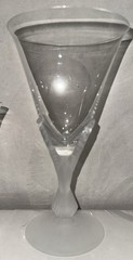 Vintage Sasaki Wings Crystal Stemware Frosted Bird Dove Glasses Set of 3