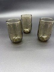 Vintage Anchor Hocking Sherwood Brown Juice Glass Set 1970’S MCM Set of 3