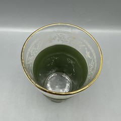 Jeanette Hellenic Green Jasper Tumbler Water Glass 5″ Mid Century Replacement