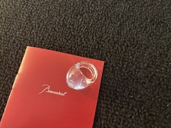 Ring Pebble Clear in Crystal of Baccarat Size 48