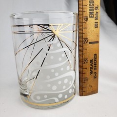 Vintage MCM Culver 22 kt Gold Glasses Tumbler Caddy Carrier Mid Century Modern