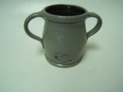 Rowe Pottery Works Childs 2 Handled Drinking Cup