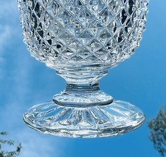Baccarat Diamond Point Tumbler Glass Tea Cup Crystal Cut
