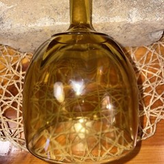 Vintage Amber Glass Footed Water Goblet Beer Beer Glass 6 Inch